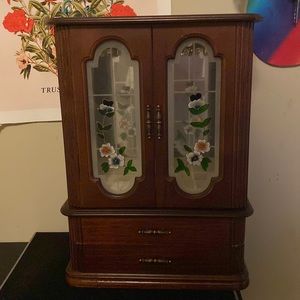 Jewelry case , two bottom drawers good condition